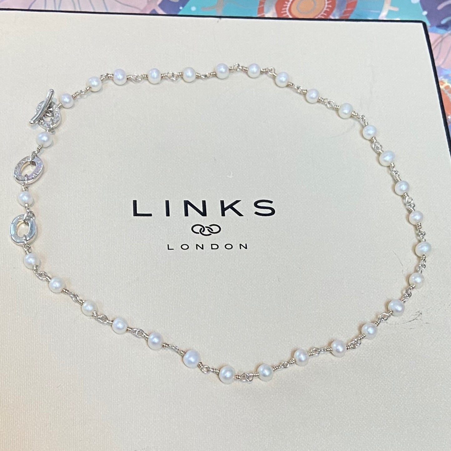 Links of London Sterling Silver Pearl Beaded Choker Necklace