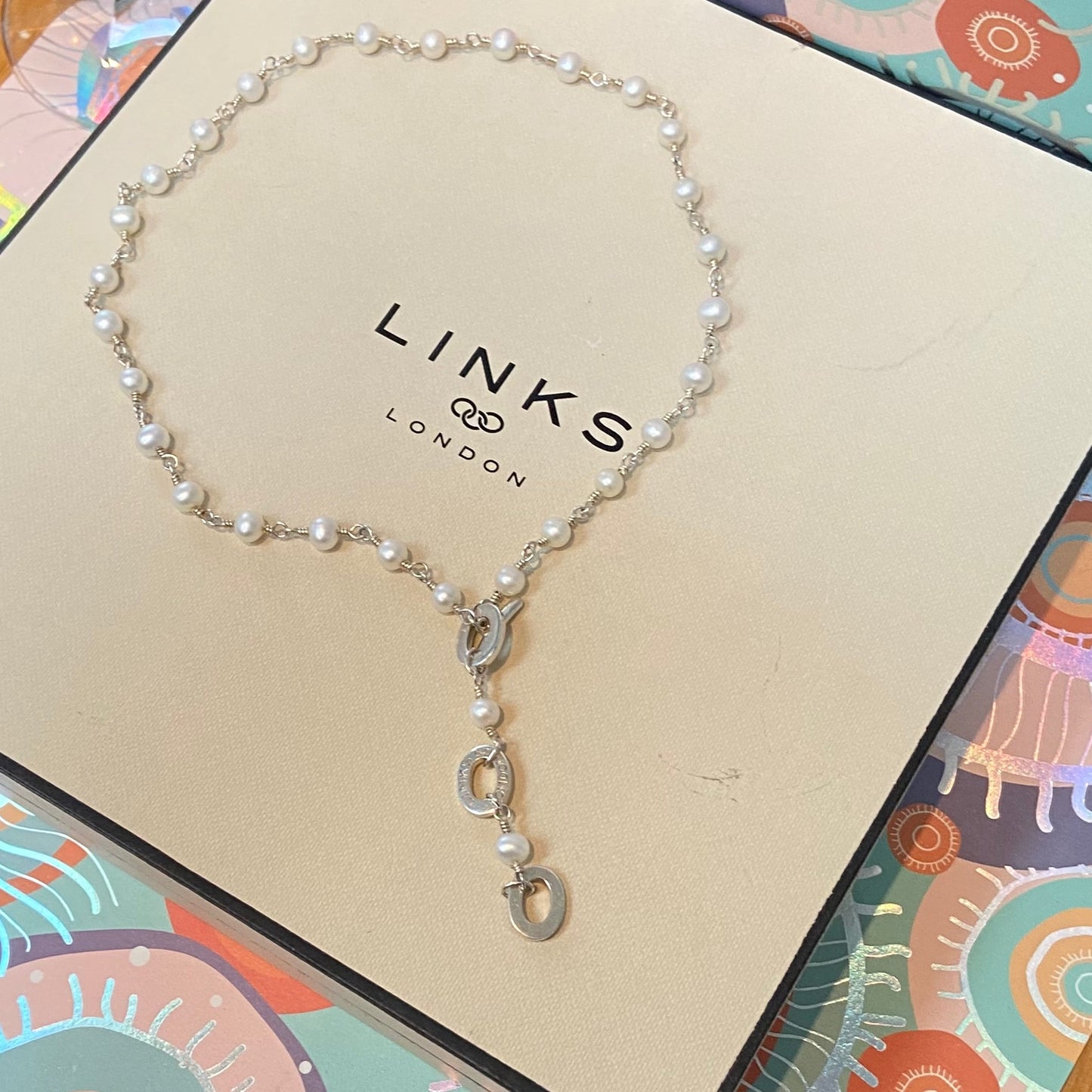 Links of London Sterling Silver Pearl Beaded Choker Necklace