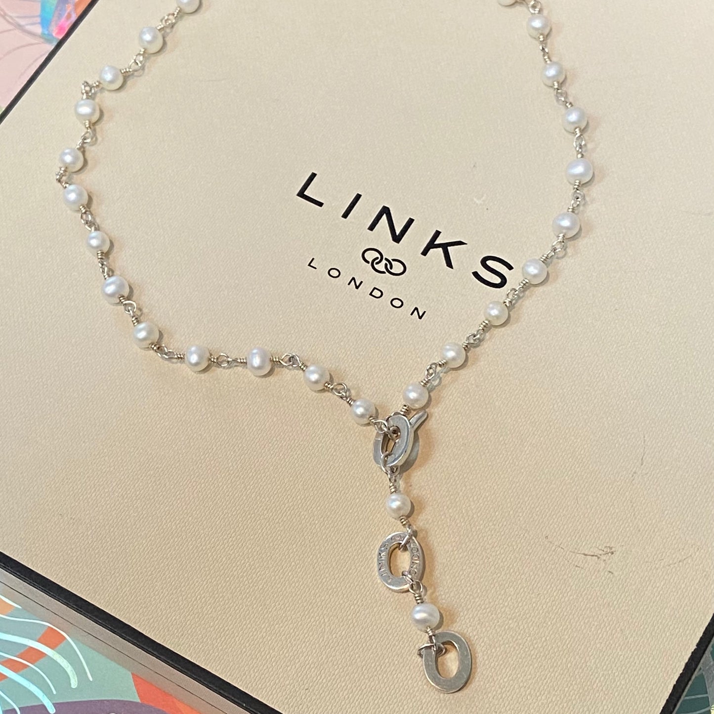Links of London Sterling Silver Pearl Beaded Choker Necklace