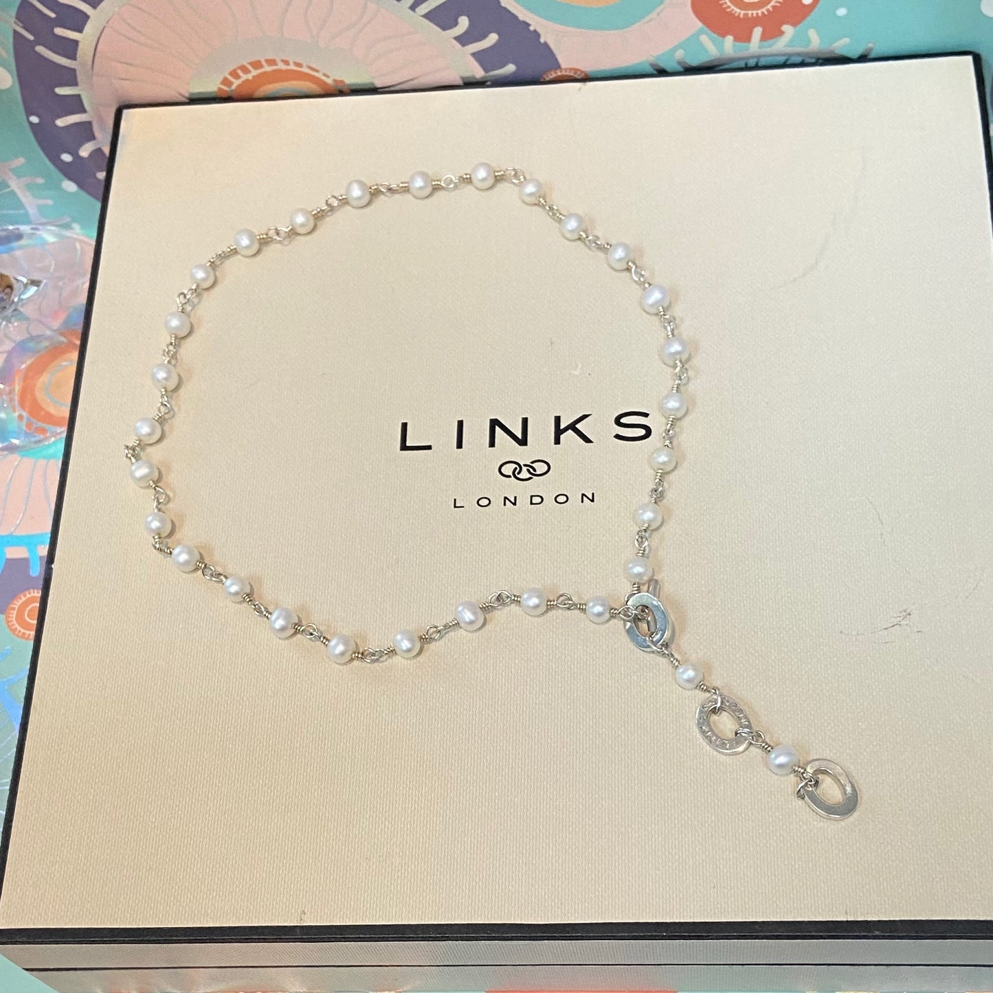 Links of London Sterling Silver Pearl Beaded Choker Necklace