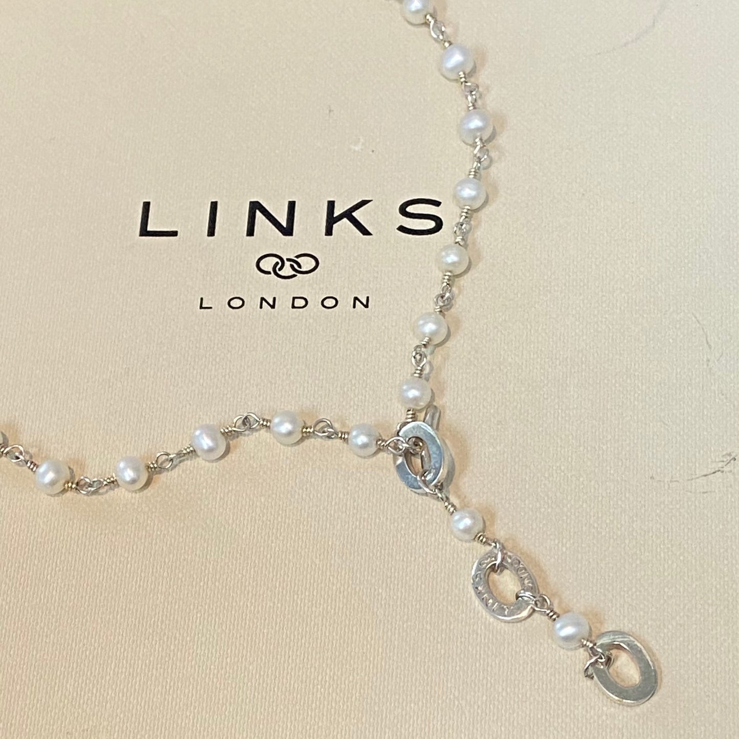 Links of London Sterling Silver Pearl Beaded Choker Necklace