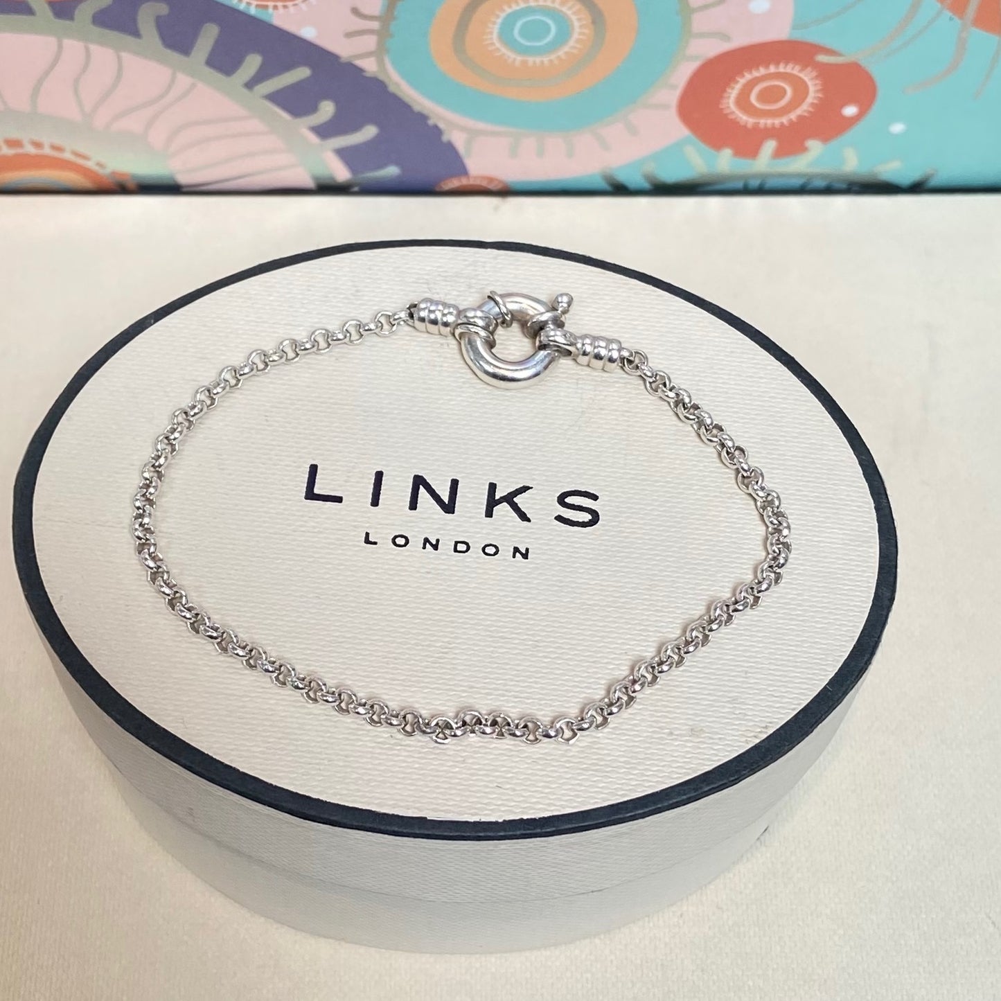 Delicate Sterling Silver Links of London Belcher Chain Bracelet with Senorita Clasp