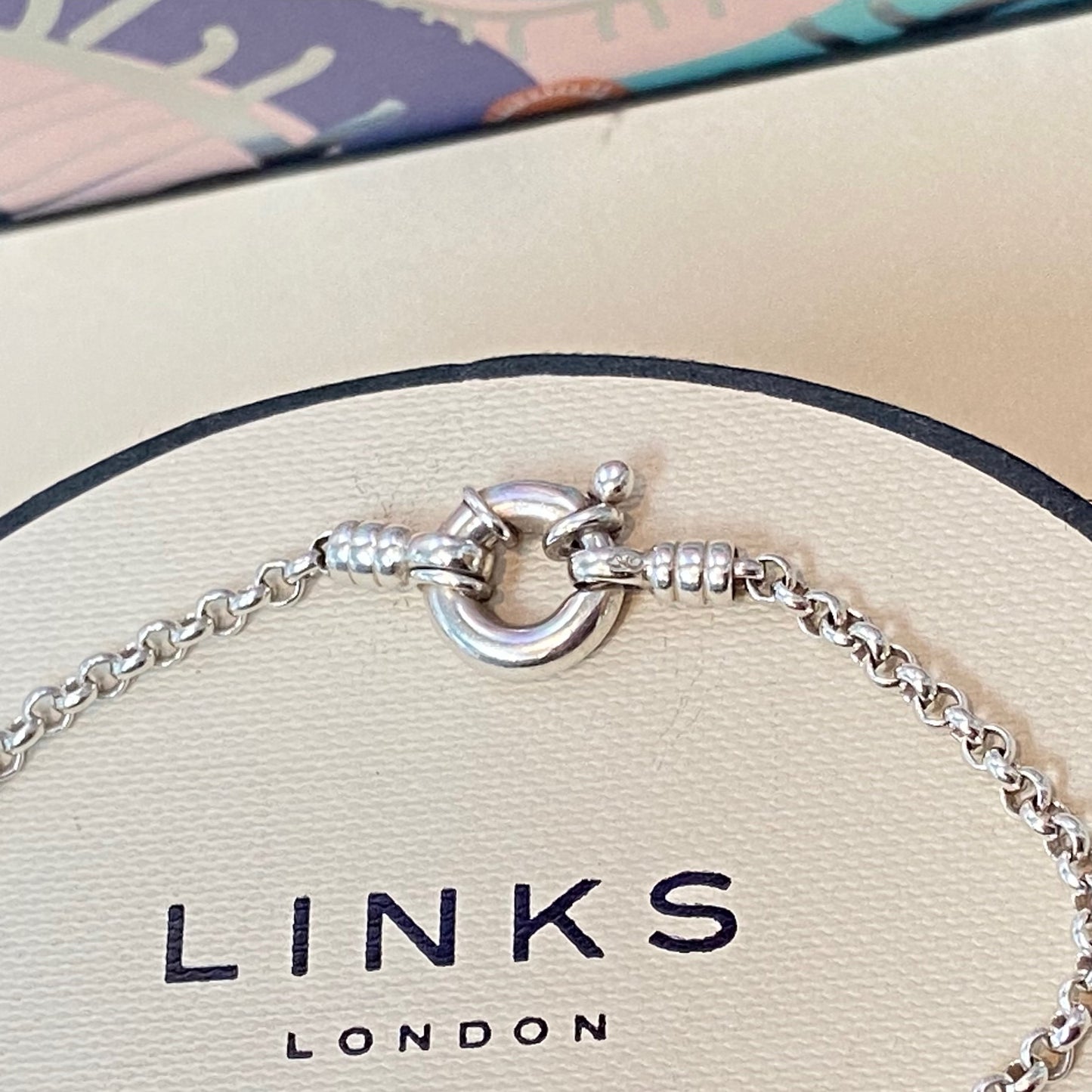 Delicate Sterling Silver Links of London Belcher Chain Bracelet with Senorita Clasp