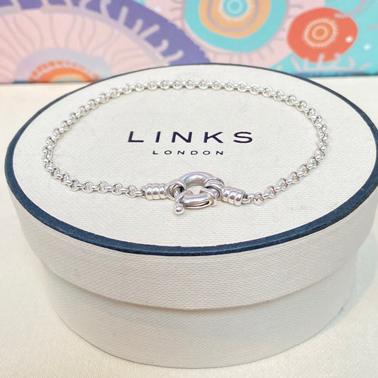 Delicate Links of London Belcher Chain Bracelet with Senorita Clasp