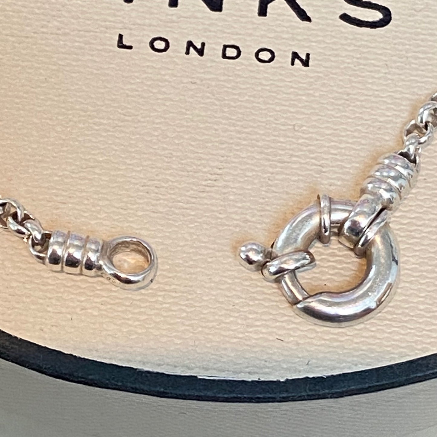 Delicate Sterling Silver Links of London Belcher Chain Bracelet with Senorita Clasp