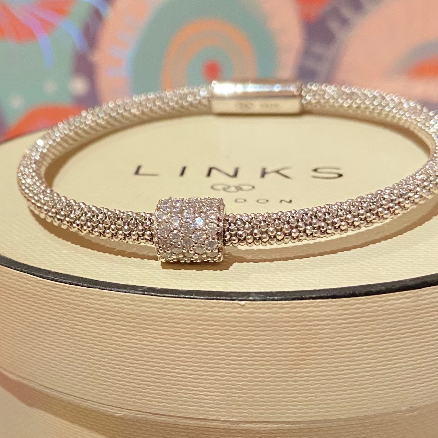 Links of London Silver Star Dust Bead Bracelet – 18.7 cm end to end Medium