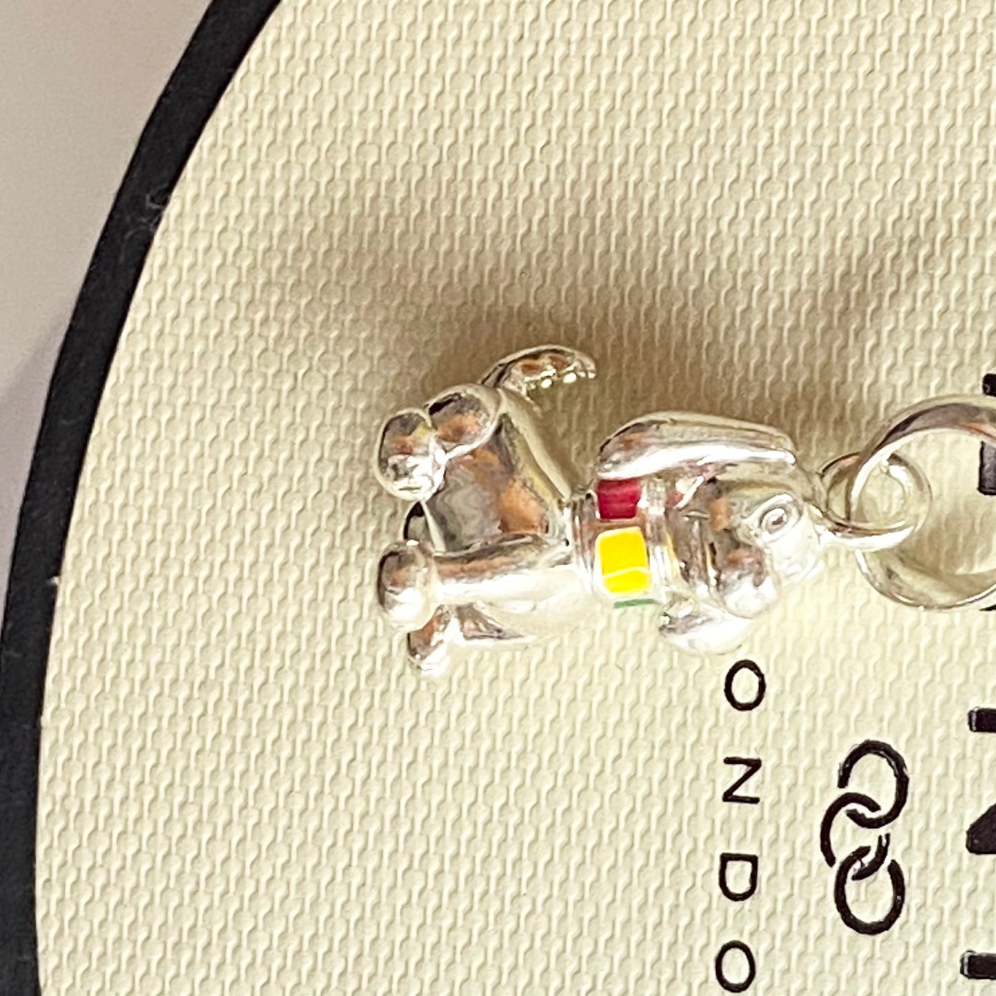 Links of London Happy Dog Charm with a Colourful Collar Charm