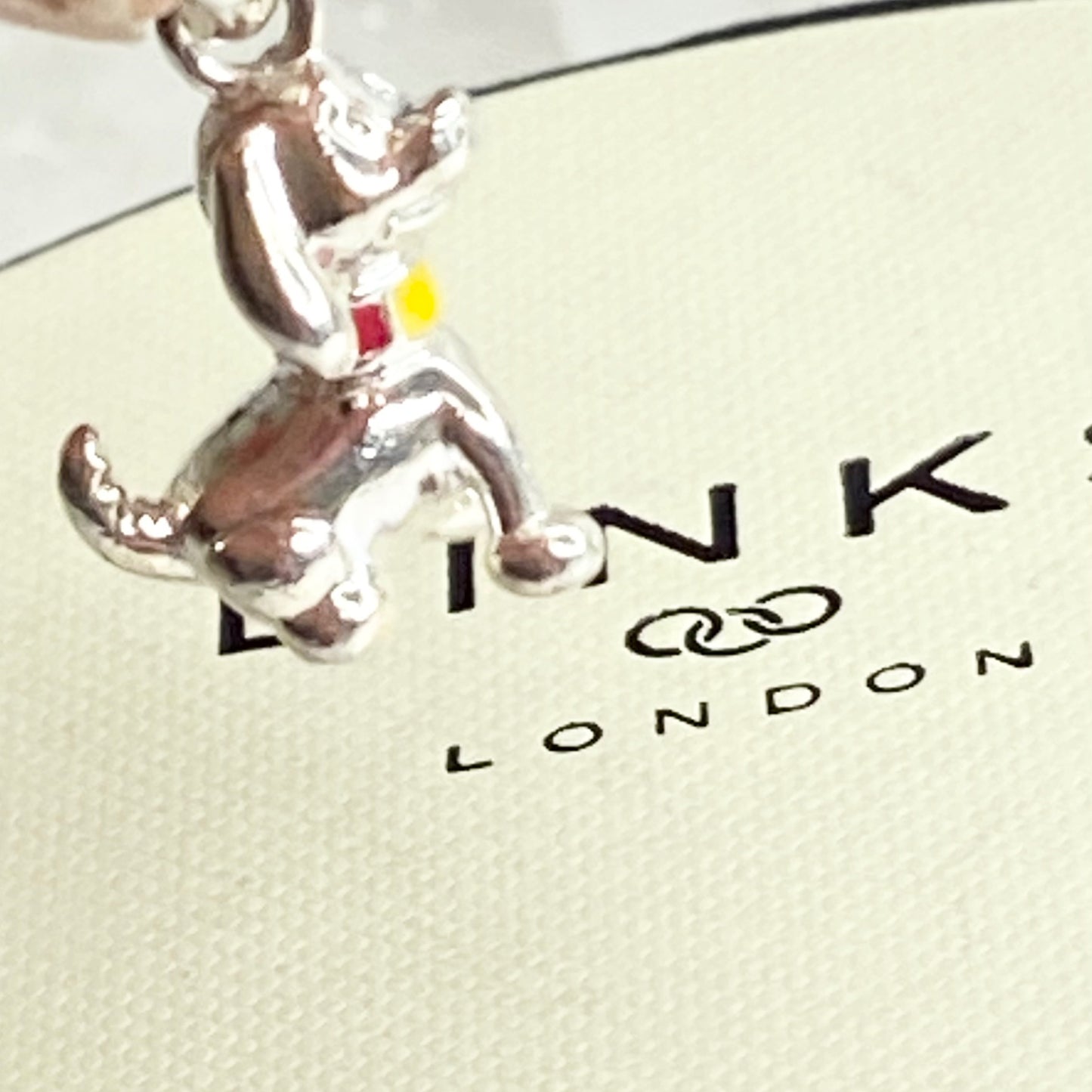 Links of London Happy Dog Charm with a Colourful Collar Charm