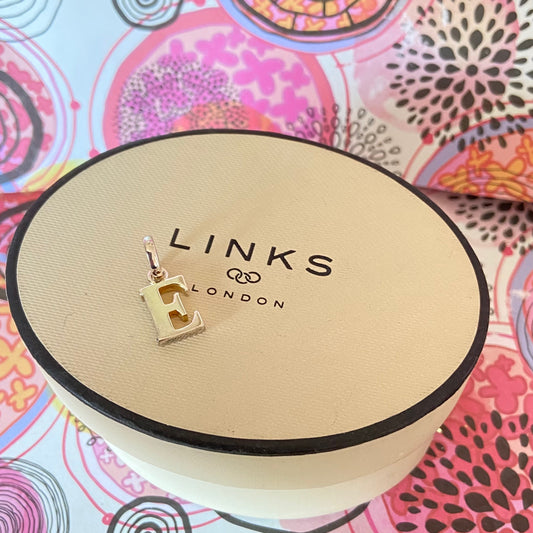 New! Links of London Letter Capital E  Charm