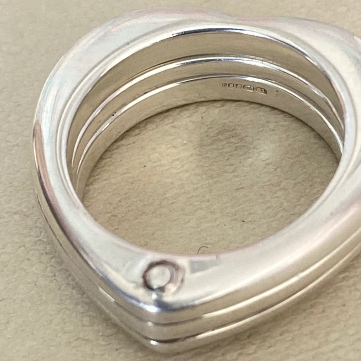 Links of London Silver Love Note Heart Ring Size N