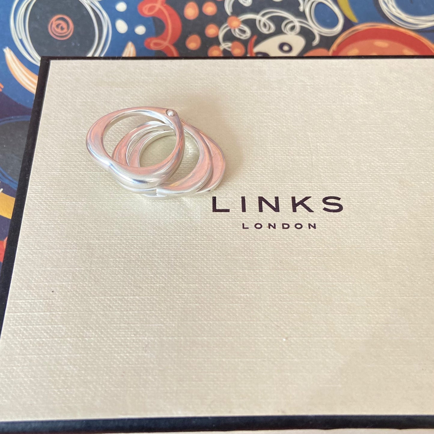 Links of London Silver Love Note Heart Ring Size N