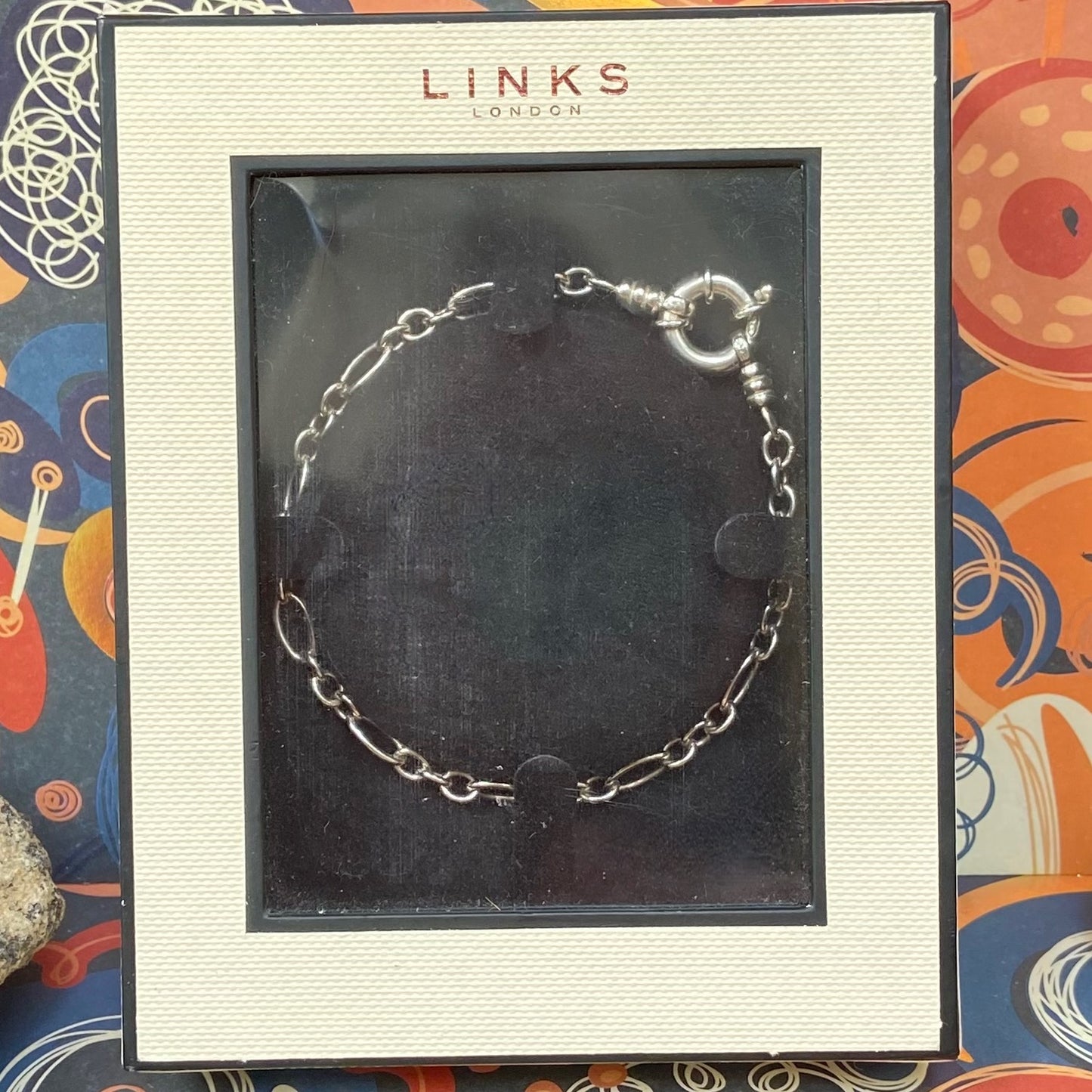 Links of London Delicate Sterling silver Link chain with Senorita Clasp New original box 19cm