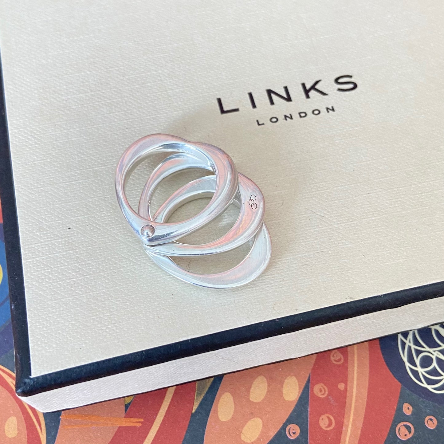 Links of London Silver Love Note Heart Ring Size N