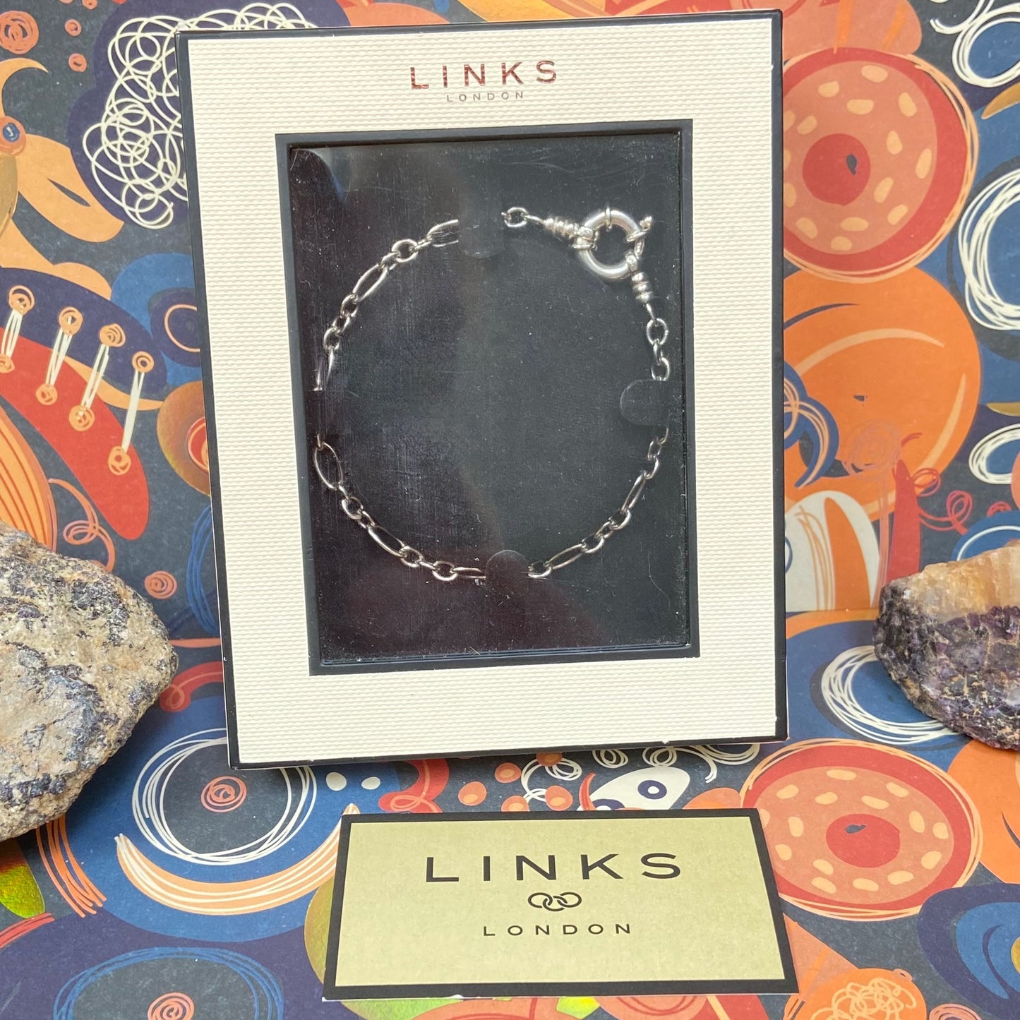 Links of London Delicate Sterling silver Link chain with Senorita Clasp New original box 19cm