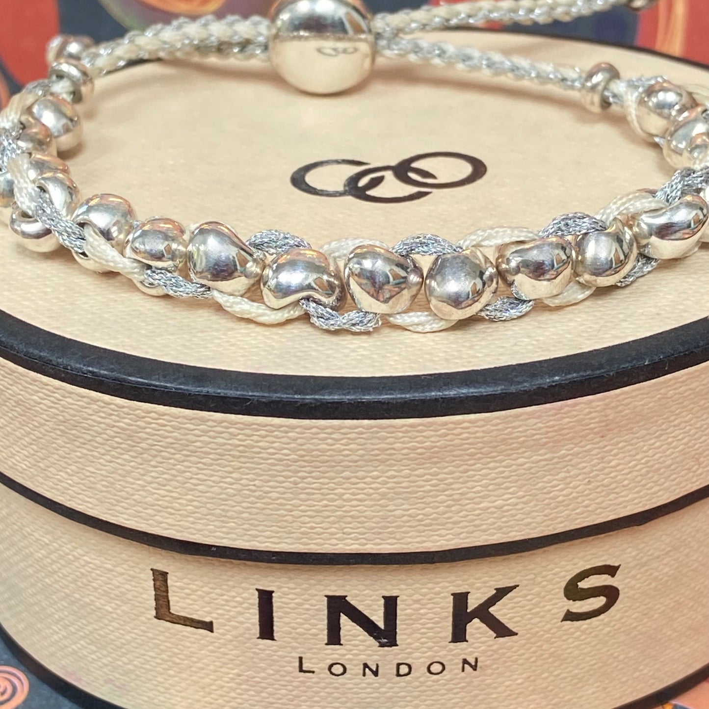 Links of London Heart Sterling Silver Bead Friendship Bracelet