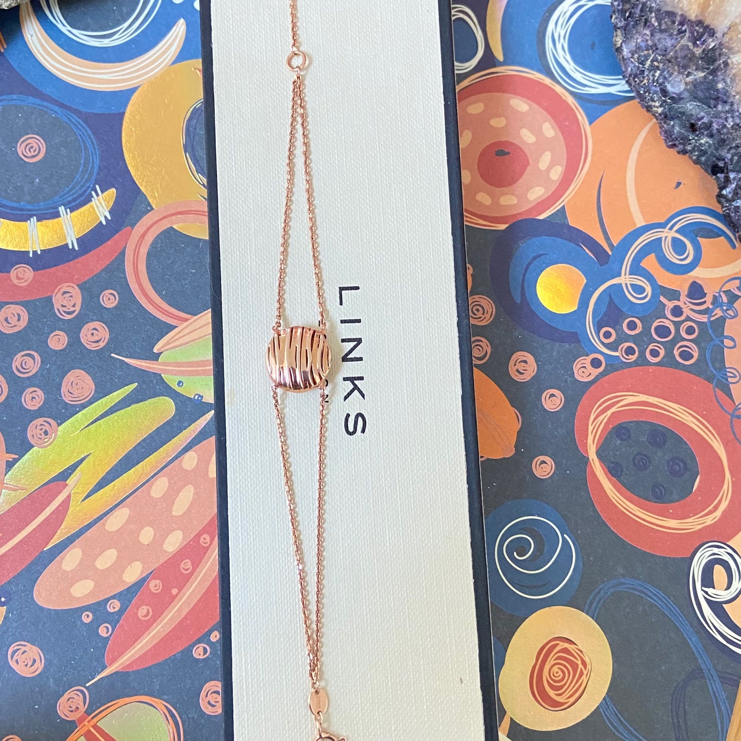 Links of London Silver 18ct RG Vermeil Bracelet inspired by the River Thames