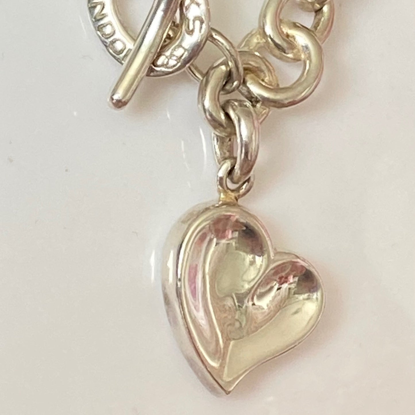 Signature Links of London Necklace Silver Heart. 43.5cm 83g