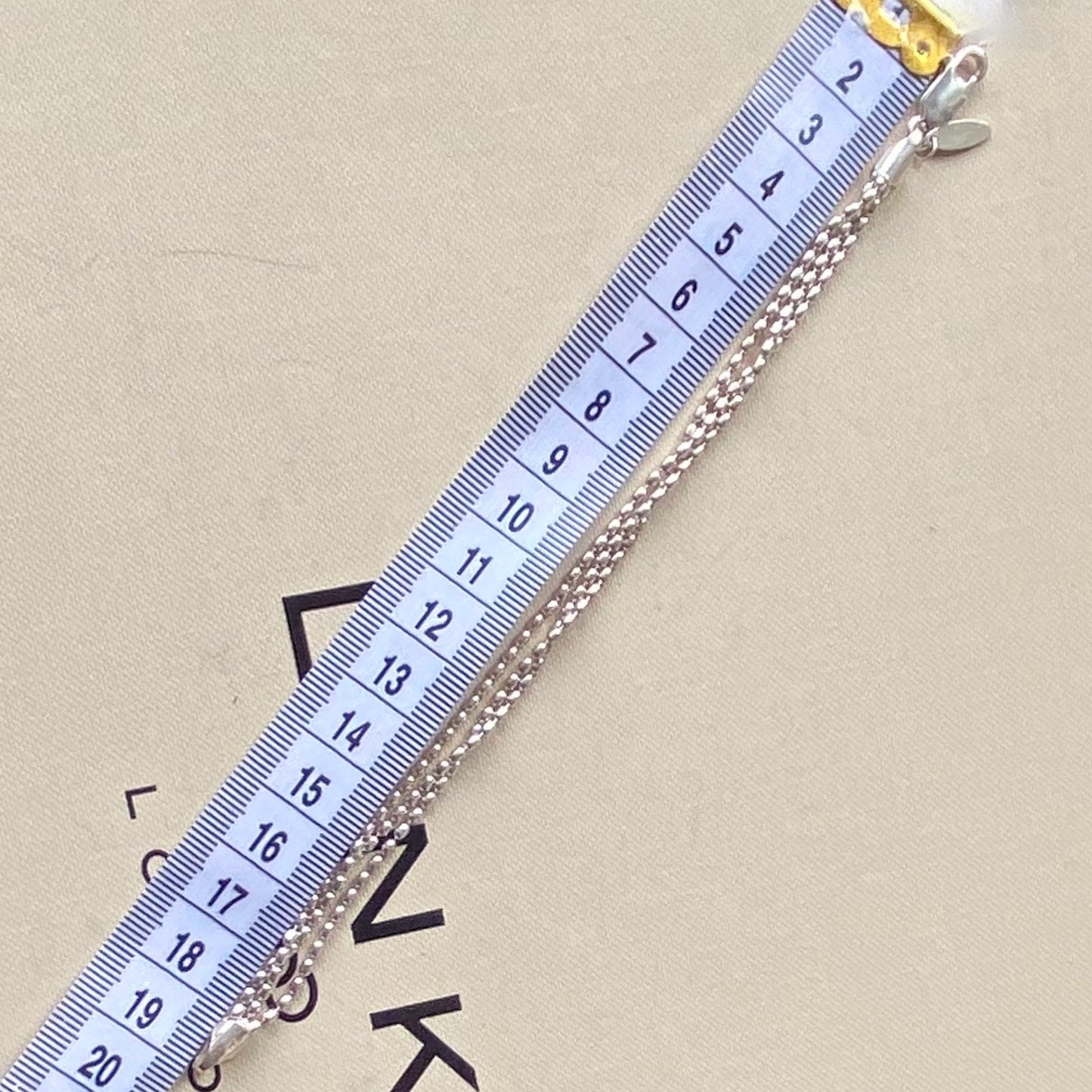 Links of London Sterling Silver featuring 3 rows of Rice beads Bracelet 19cm