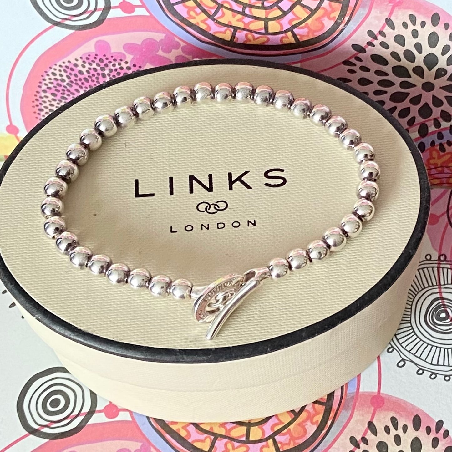 Links of London T bar Orbit Ball Bracelet - 19cm