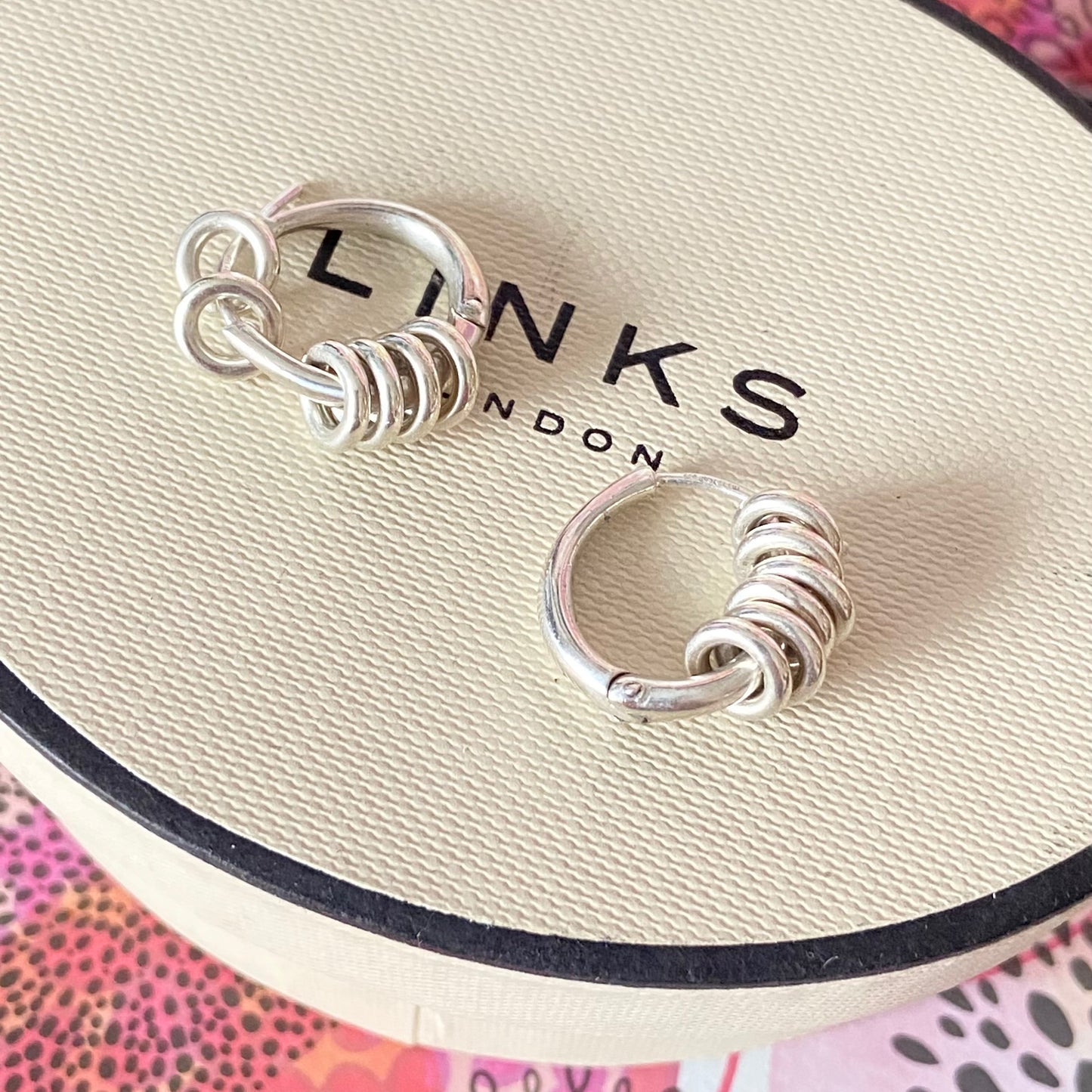 Links of London classic Sweetie Hoop Earrings with 6 sweetie rings very Rare