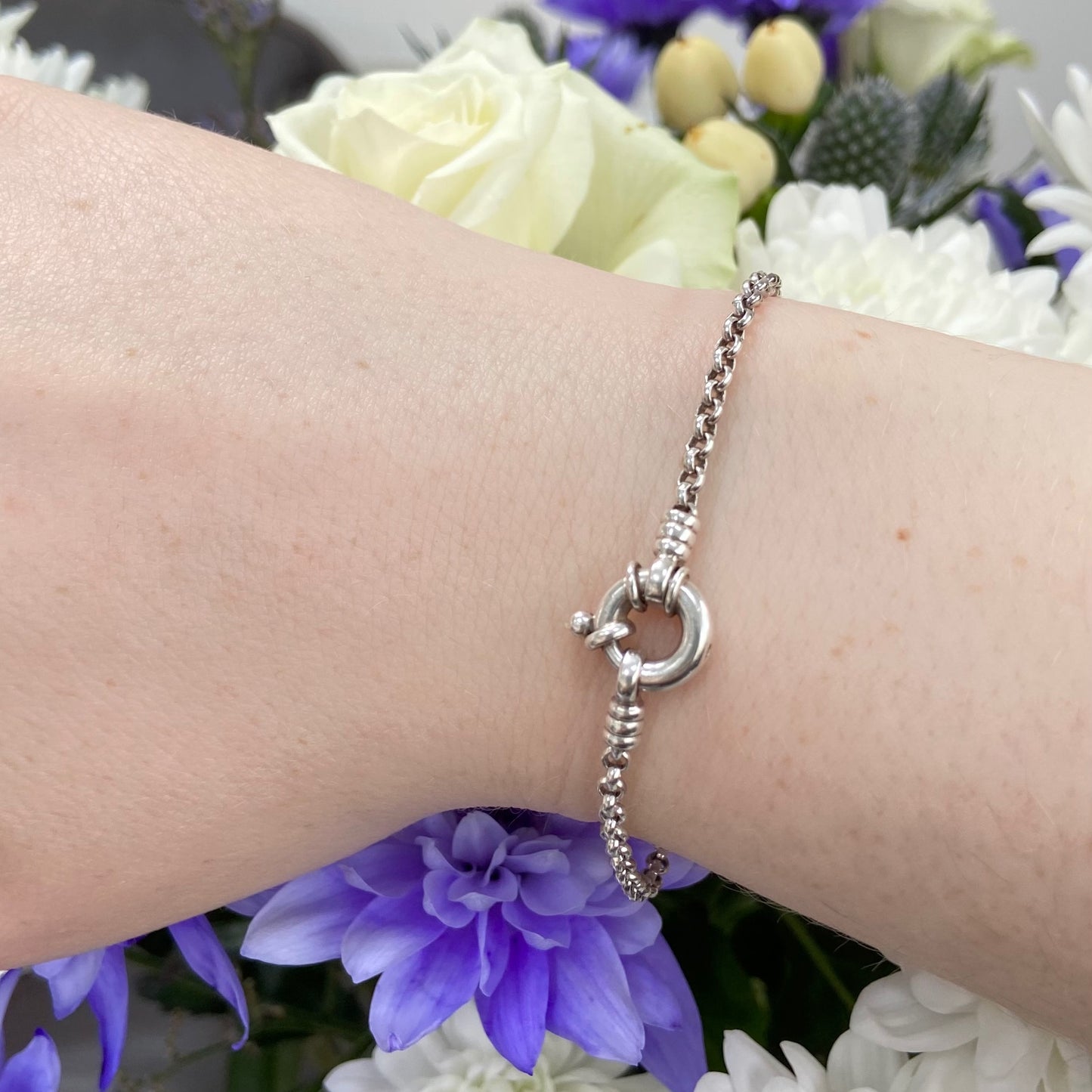 Delicate Sterling Silver Links of London Belcher Chain Bracelet with Senorita Clasp