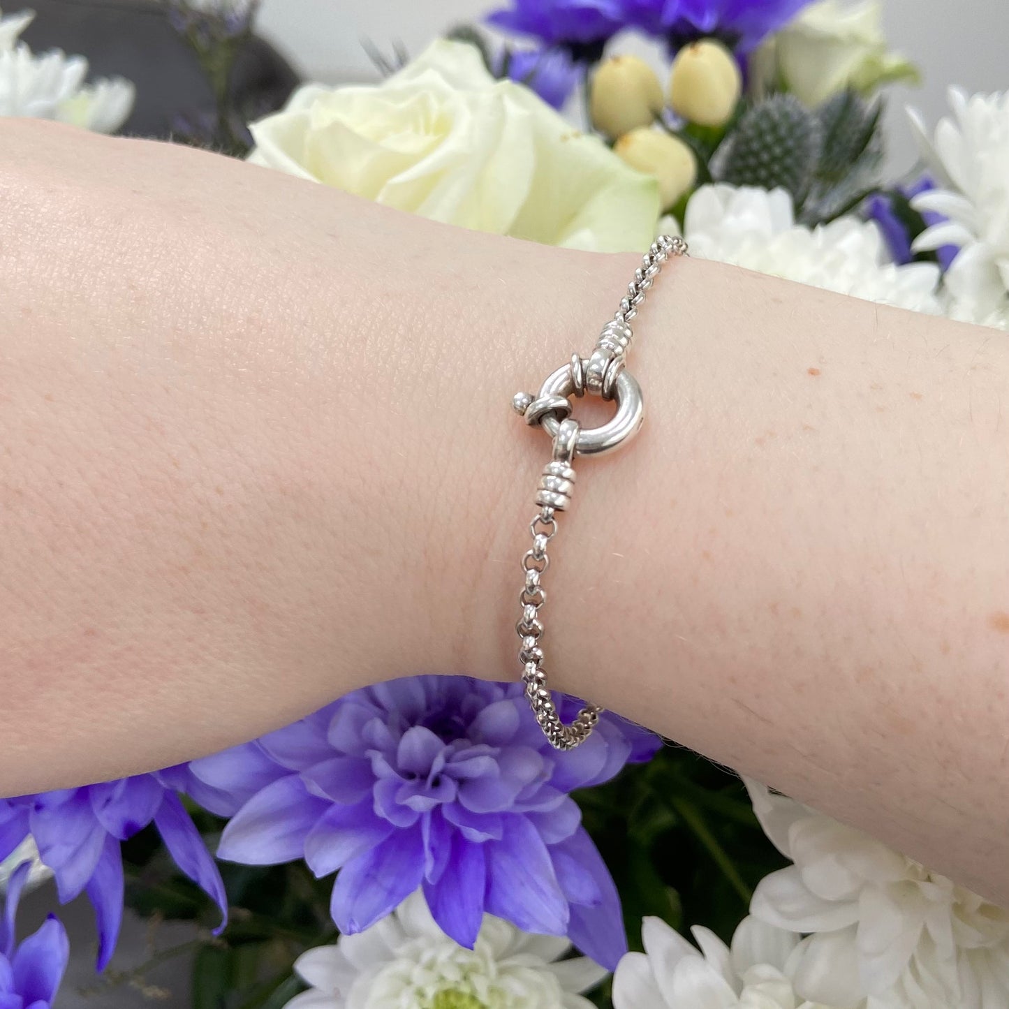 Delicate Sterling Silver Links of London Belcher Chain Bracelet with Senorita Clasp