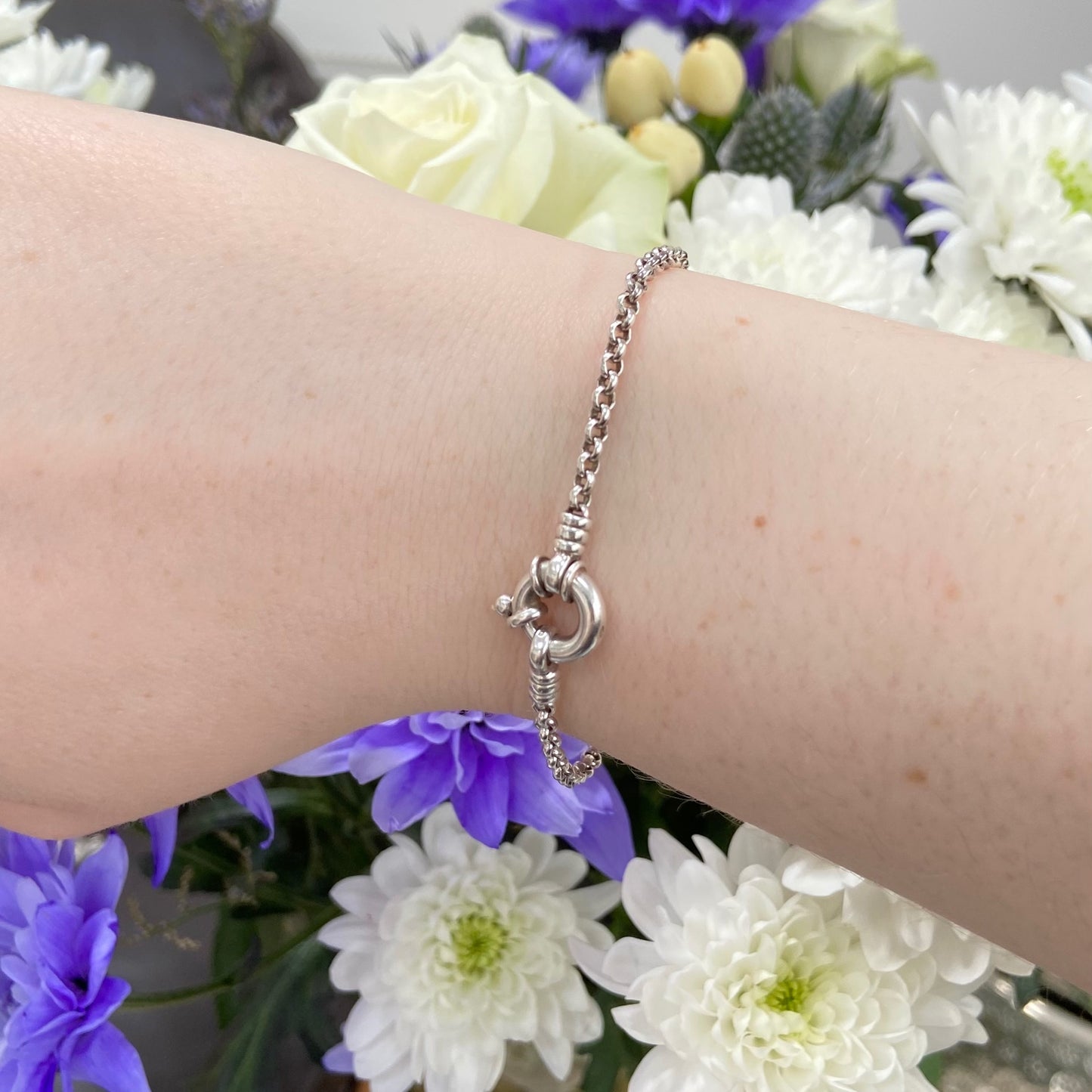 Delicate Sterling Silver Links of London Belcher Chain Bracelet with Senorita Clasp