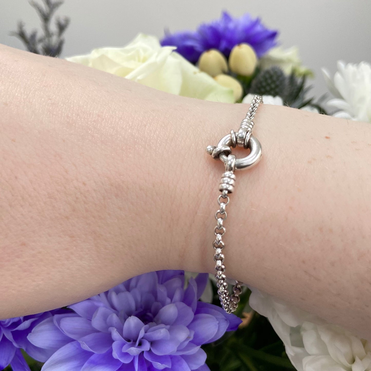 Delicate Sterling Silver Links of London Belcher Chain Bracelet with Senorita Clasp