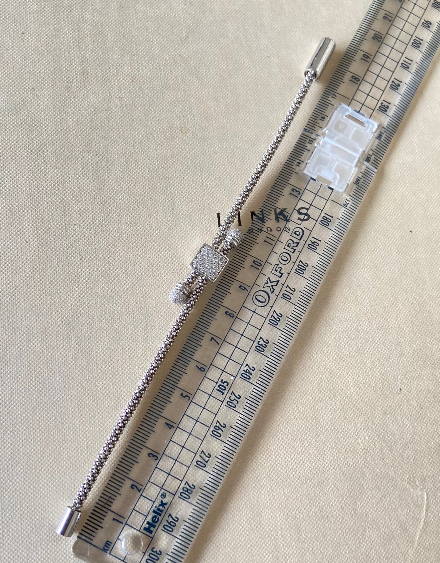 Links of London Sterling Silver Star Dust Toggle Square Bracelet with a magnetic clasp