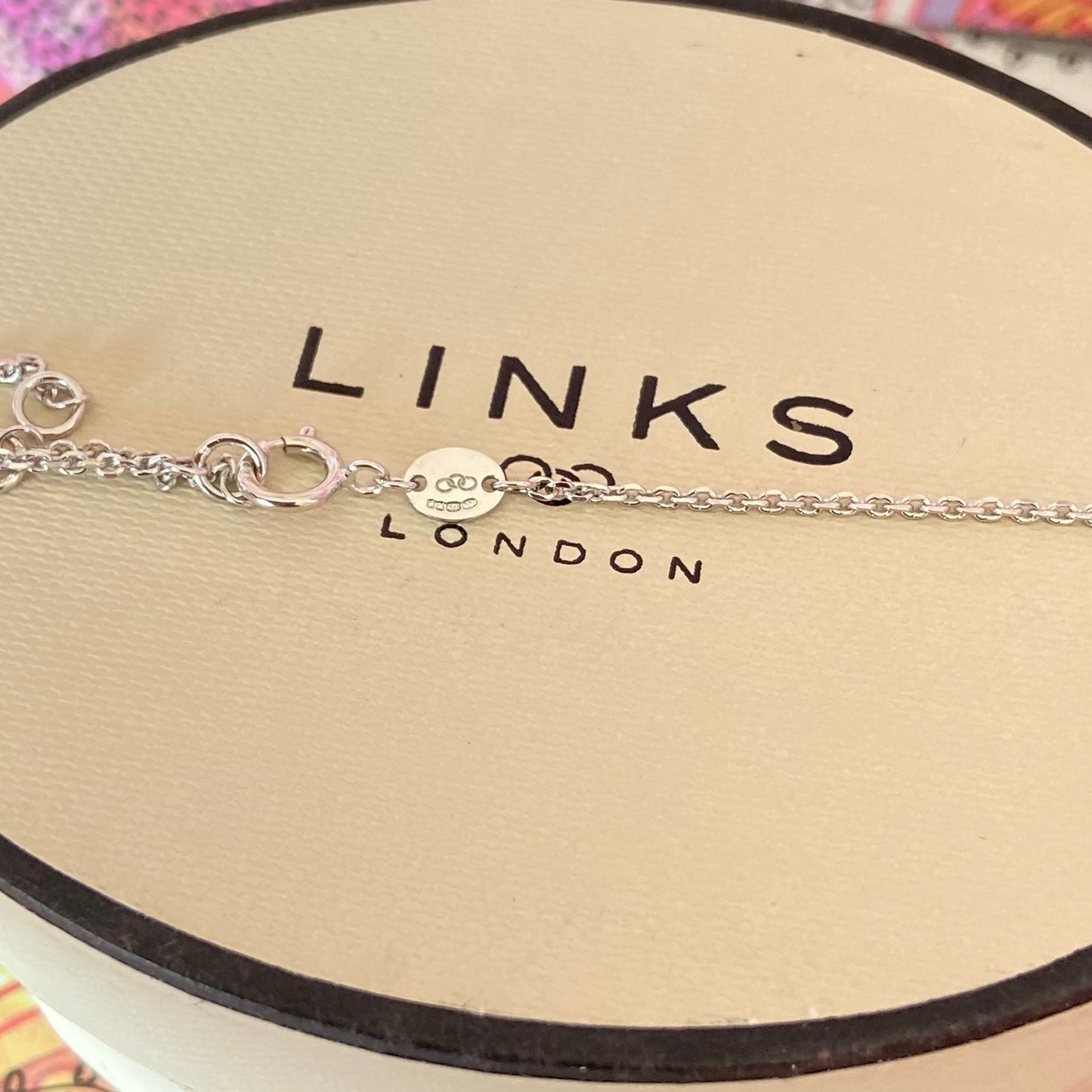 Links of London White Sapphire Moon Crescent Necklace