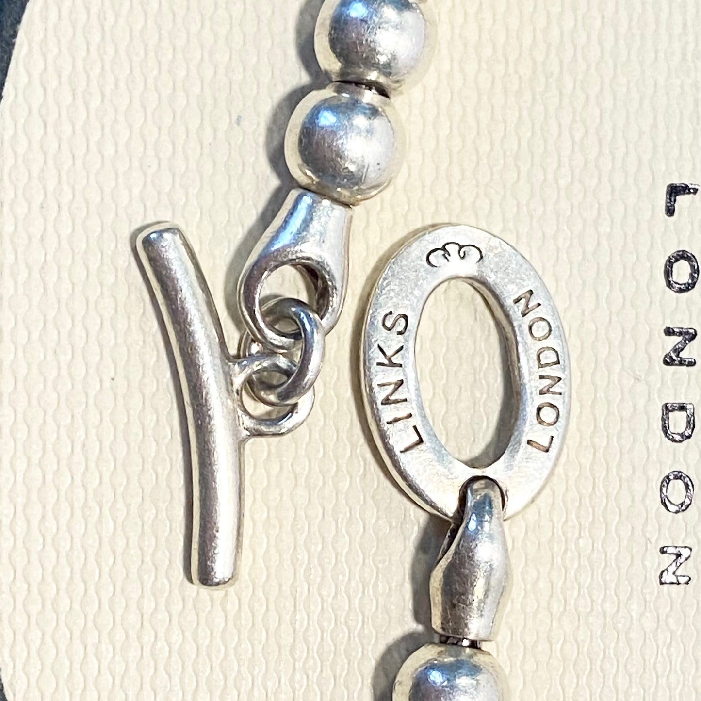 Links of London Vintage Sterling Silver T bar Orbit Ball Bracelet - 19cm
