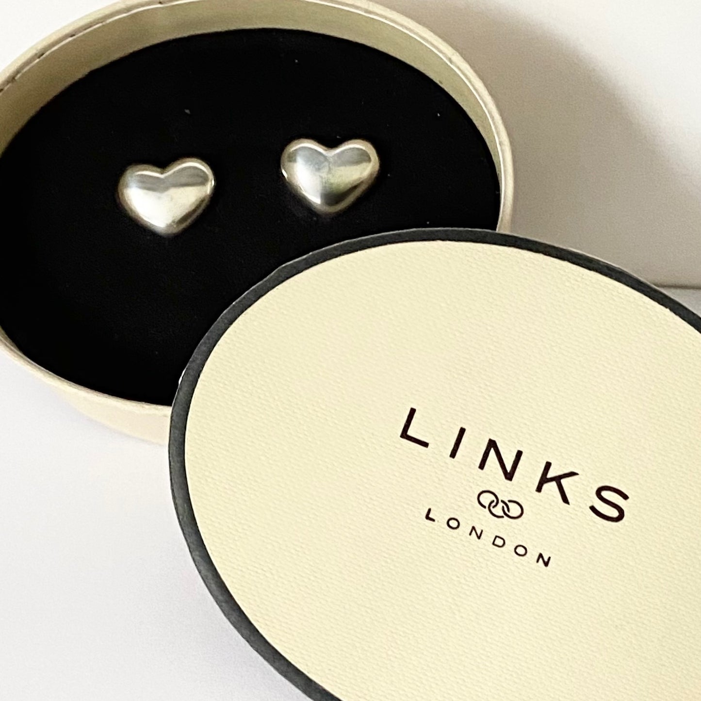 Links of London 925 Sterling Silver Heart Earrings