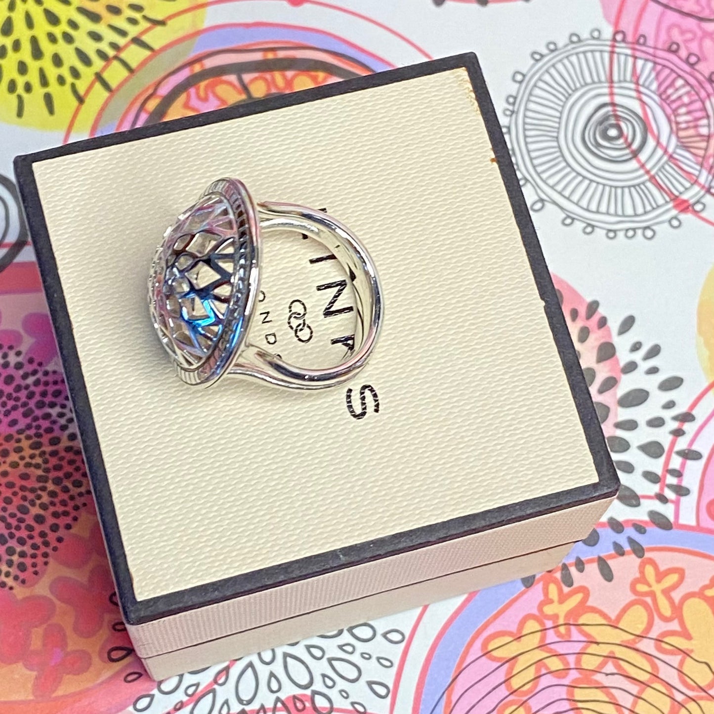 Authentic Links of London Sterling Silver Timeless Domed Ring