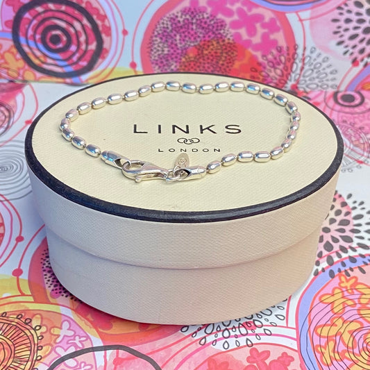 Links of London Rice Bead Bracelet, 19cm
