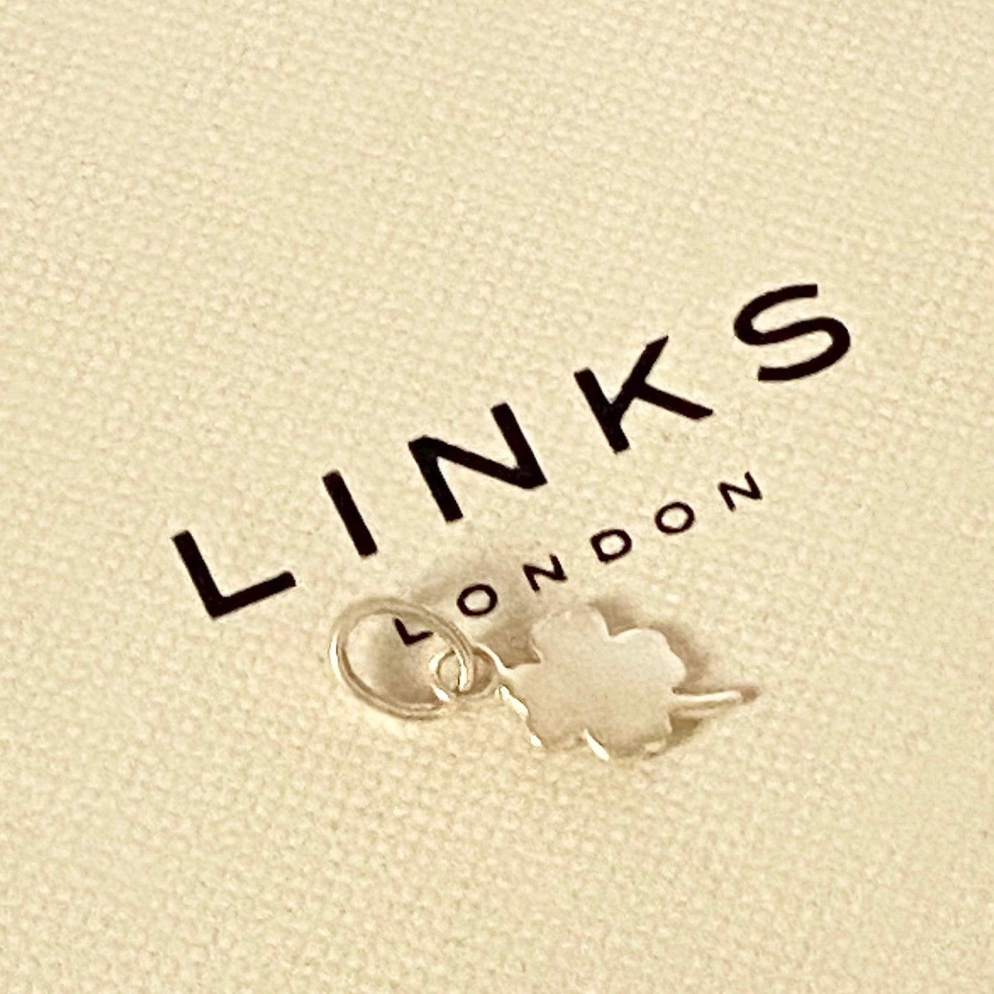 Small Four Leaf Clover Sterling Silver Charm