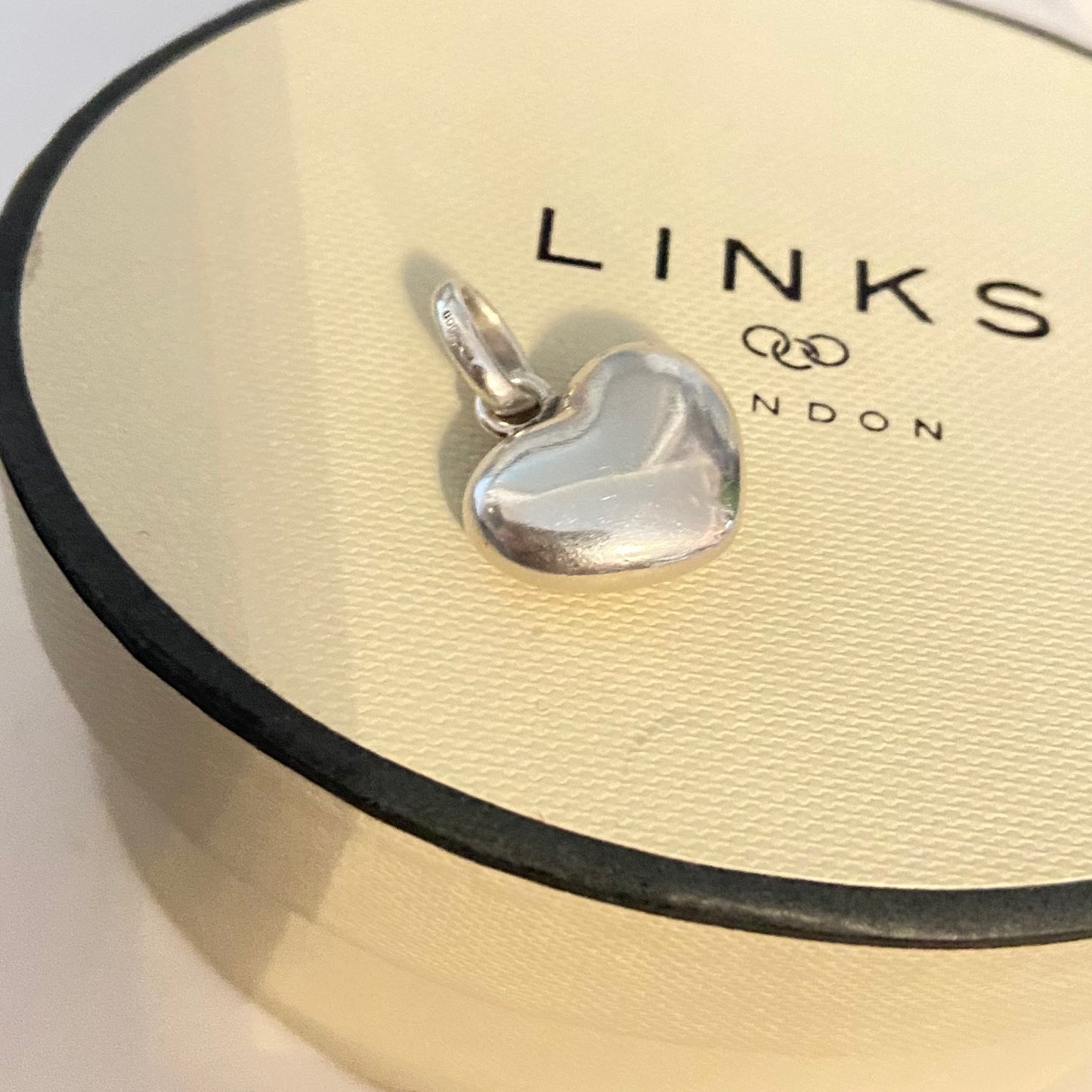 Sterling Silver Links of London Puffed Heart Charm preloved