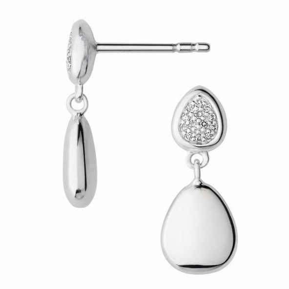 Links of London Authentic Hope Sterling Silver and Diamond Pave Earrings