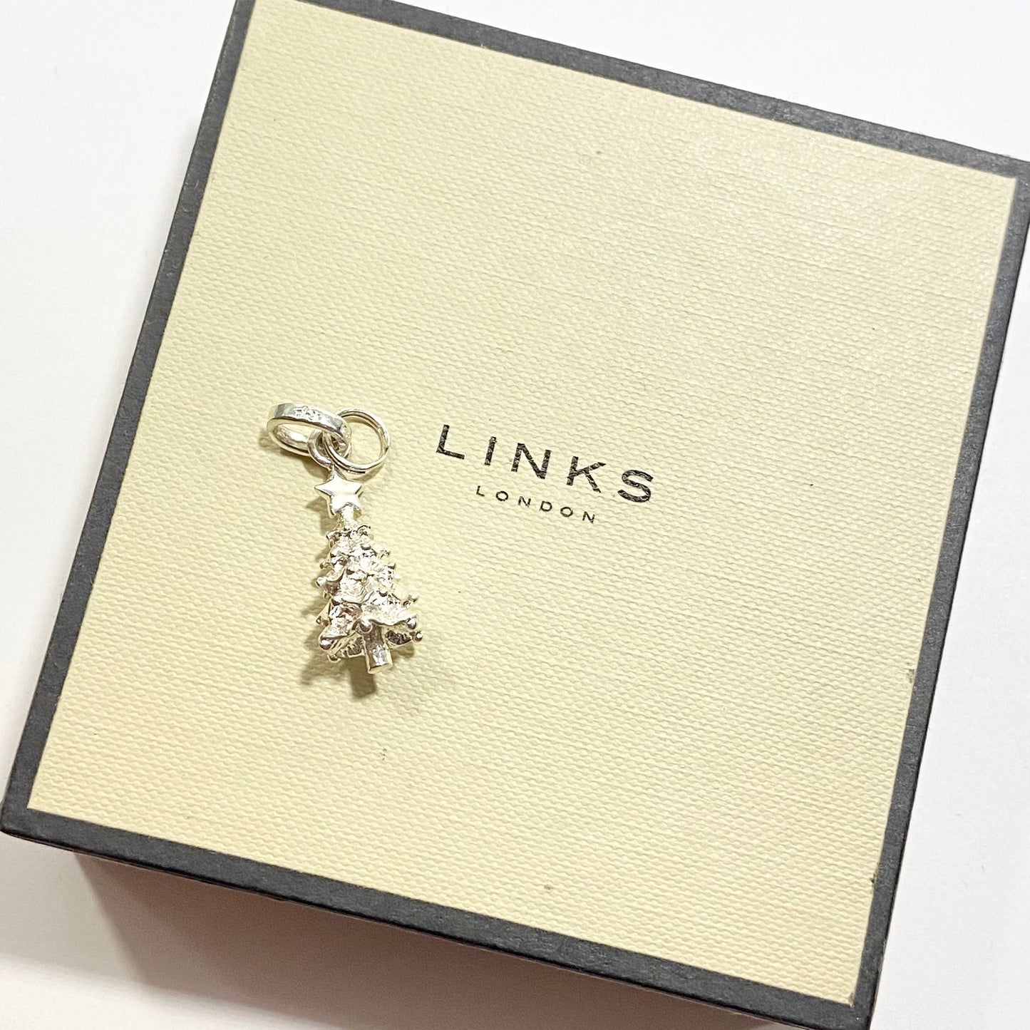 Sterling Silver Links of London OH MY GOSH!! Christmas Tree Charm, original packaging.