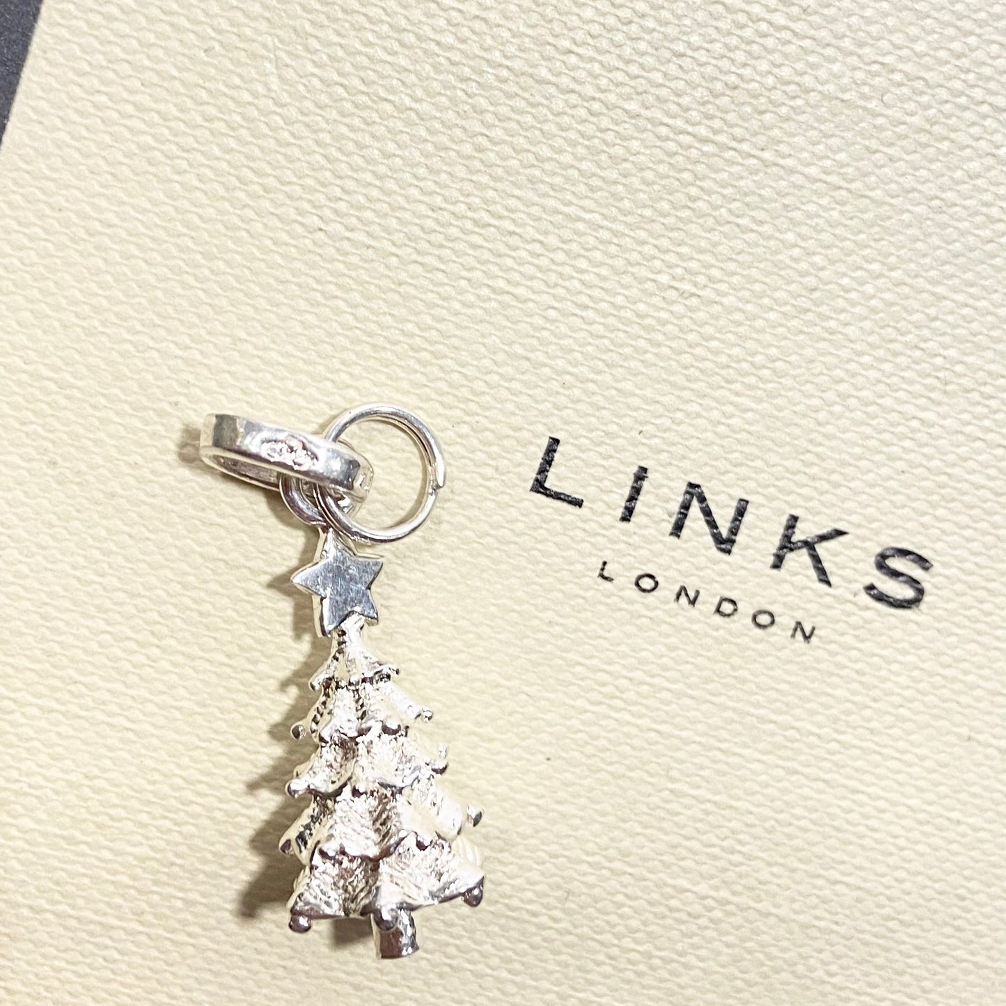Sterling Silver Links of London OH MY GOSH!! Christmas Tree Charm, original packaging.