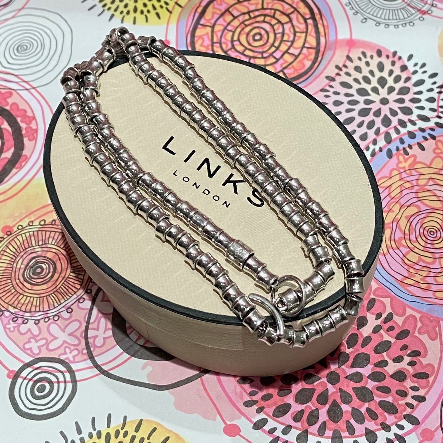 New Links of London Sterling Silver Authentic Allsorts Necklace.