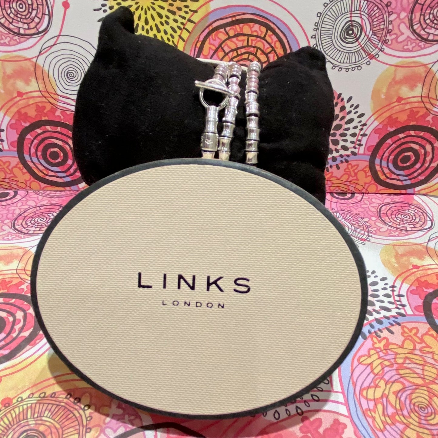 New Links of London Sterling Silver Authentic Allsorts Necklace.