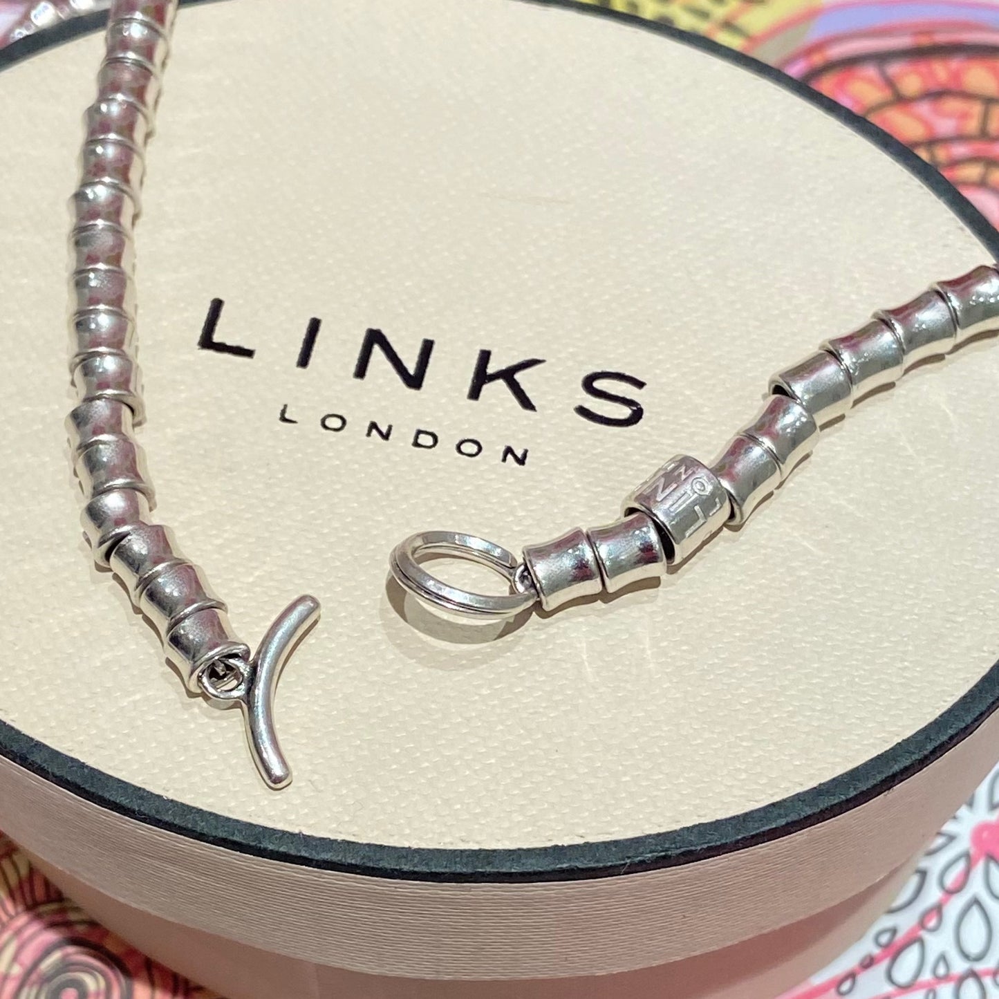 New Links of London Sterling Silver Authentic Allsorts Necklace.
