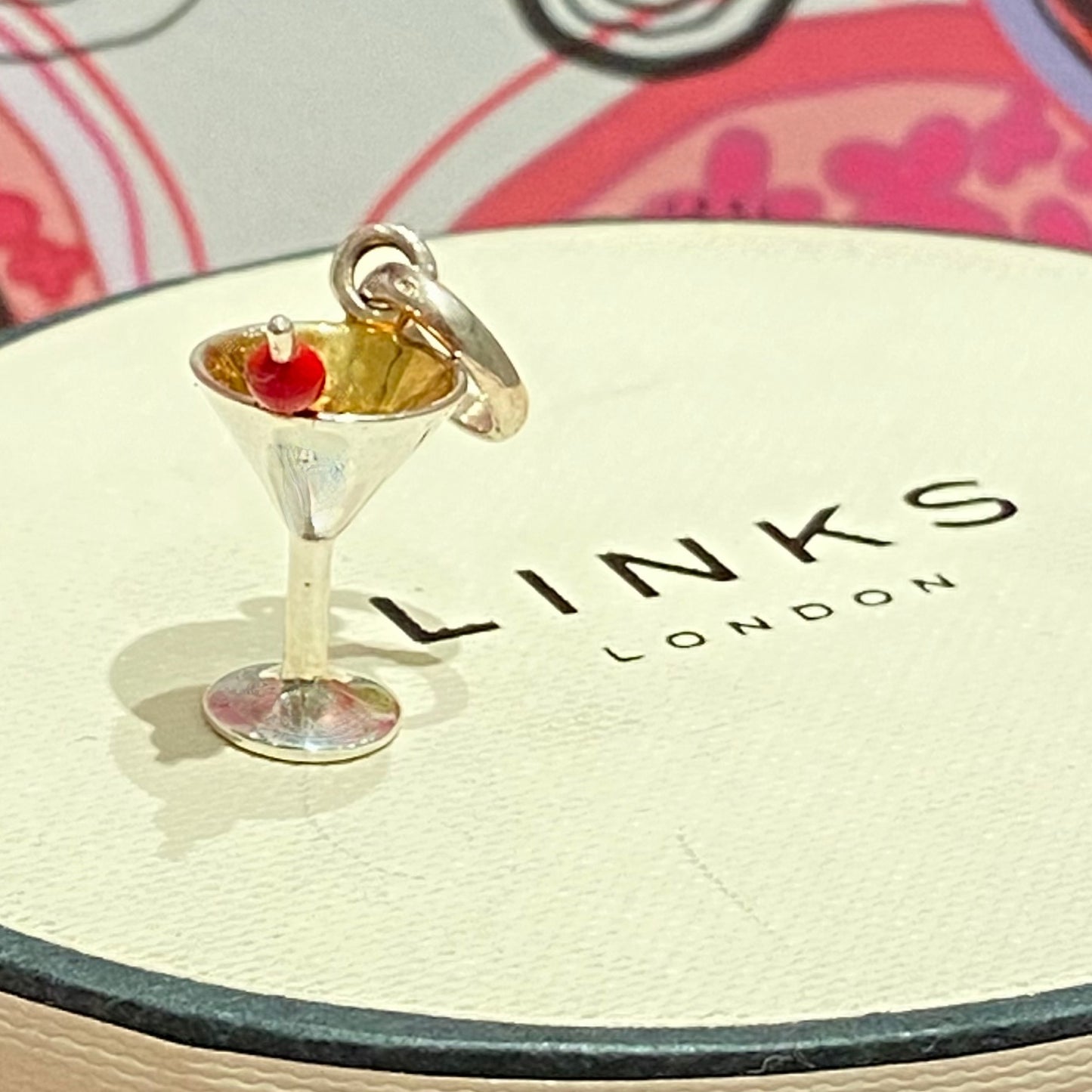 Links of London Cocktail glass with a Cherry Charm