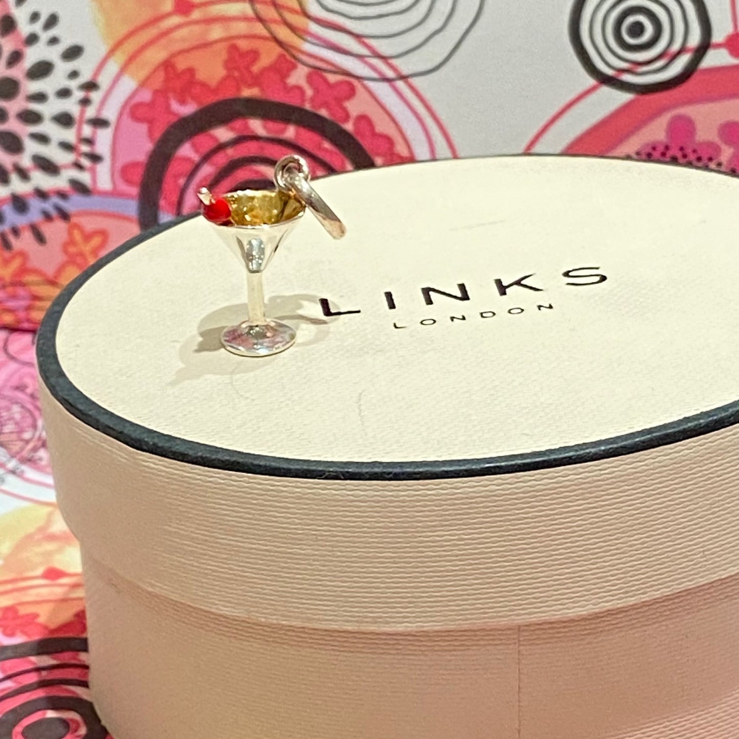 Links of London Cocktail glass with a Cherry Charm