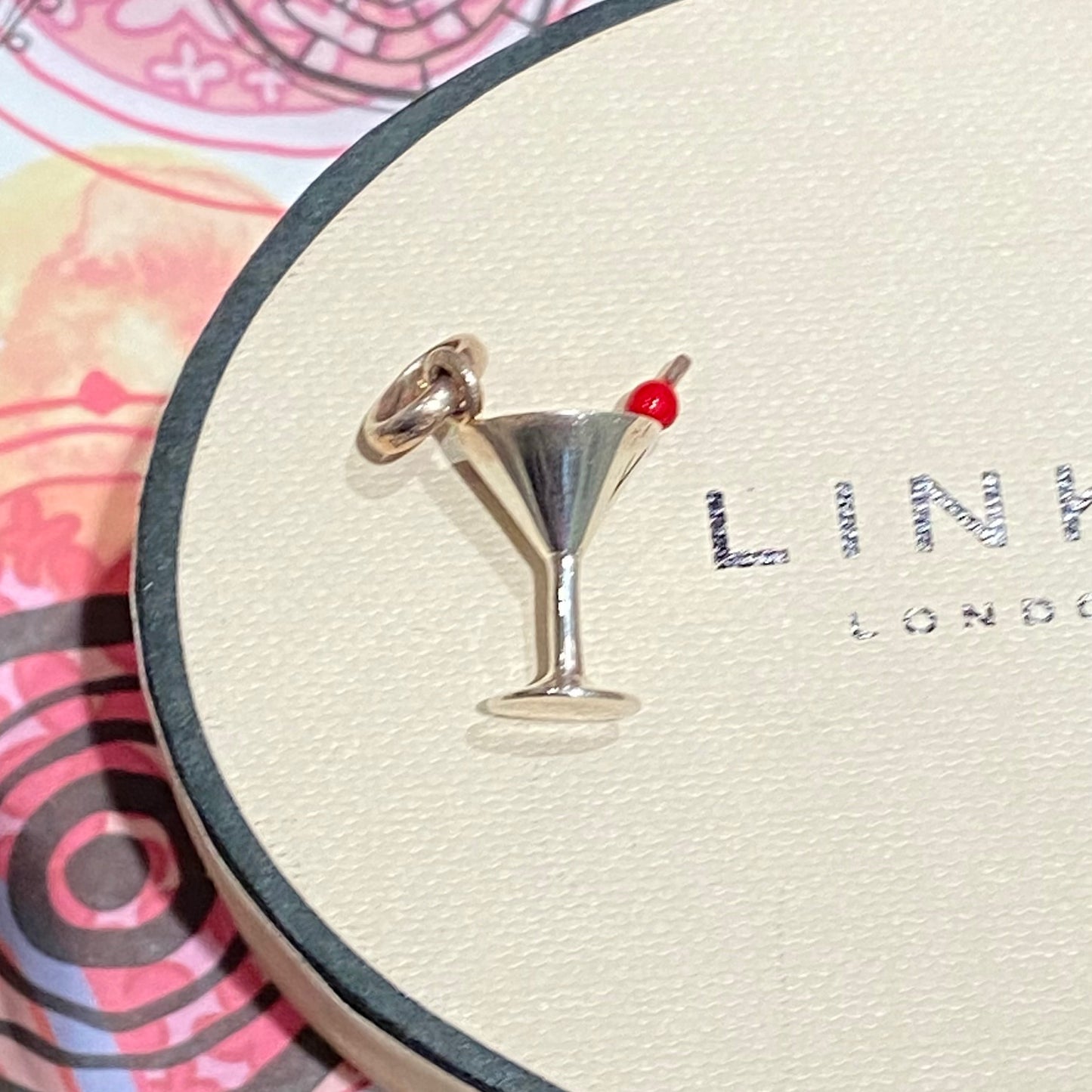 Links of London Cocktail glass with a Cherry Charm