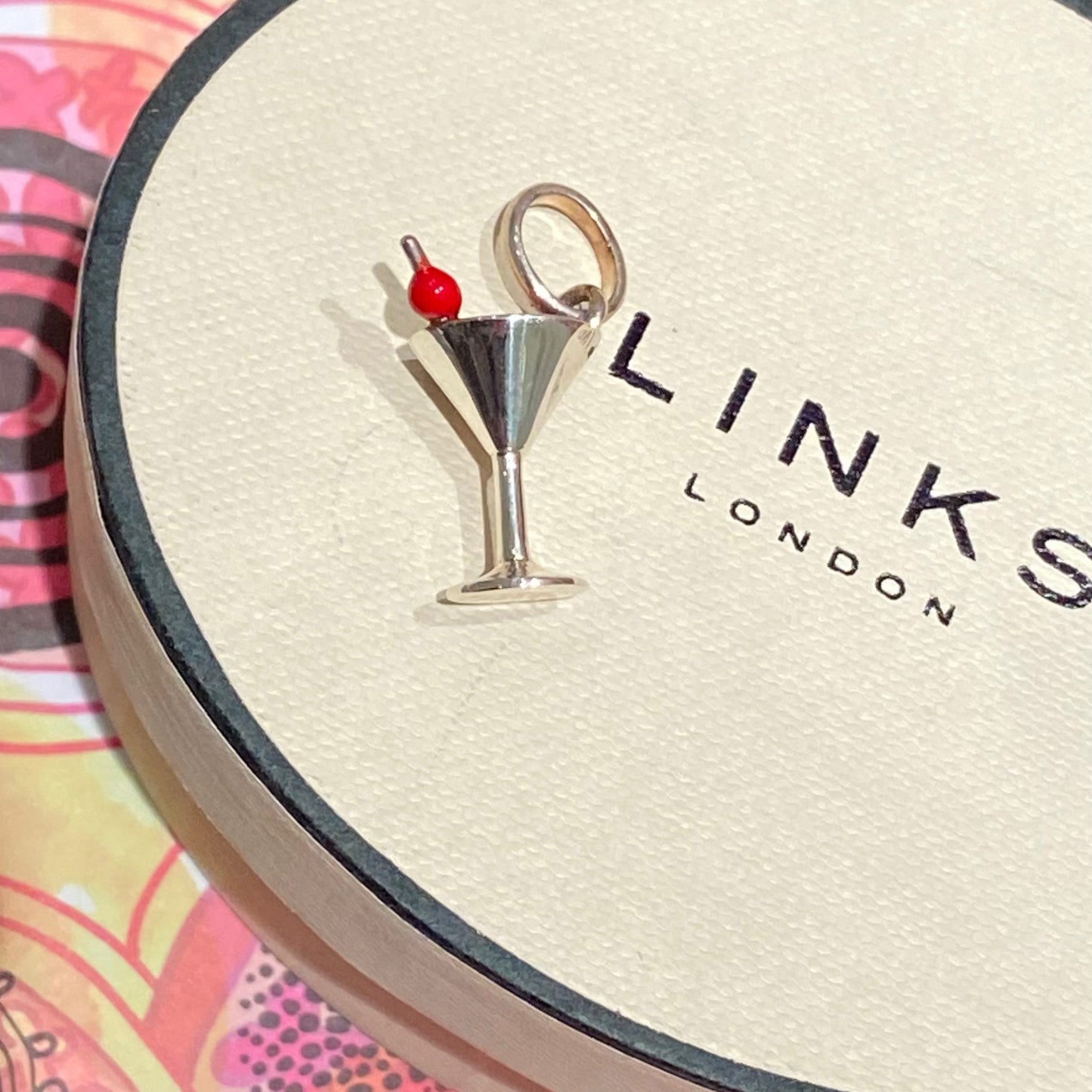Links of London Cocktail glass with a Cherry Charm