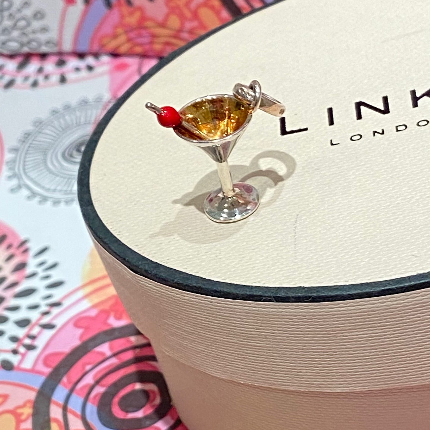 Links of London Cocktail glass with a Cherry Charm