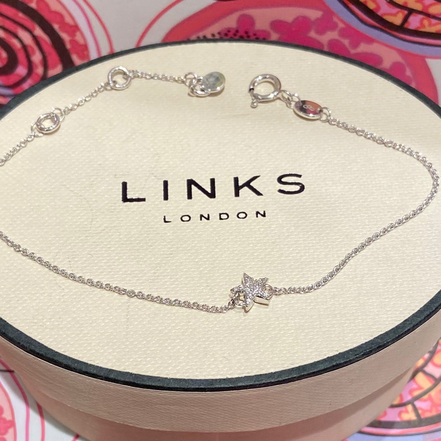 LINKS OF LONDON Sterling Silver Diamond Essentials Star Bracelet