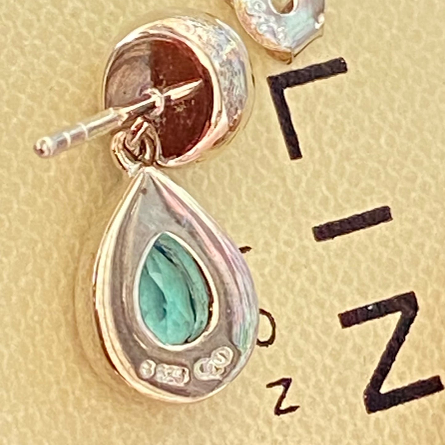 Links of London Sterling Silver Tear Drop Earrings with a Blue Topaz Tear Drop Stone with butterfly backs