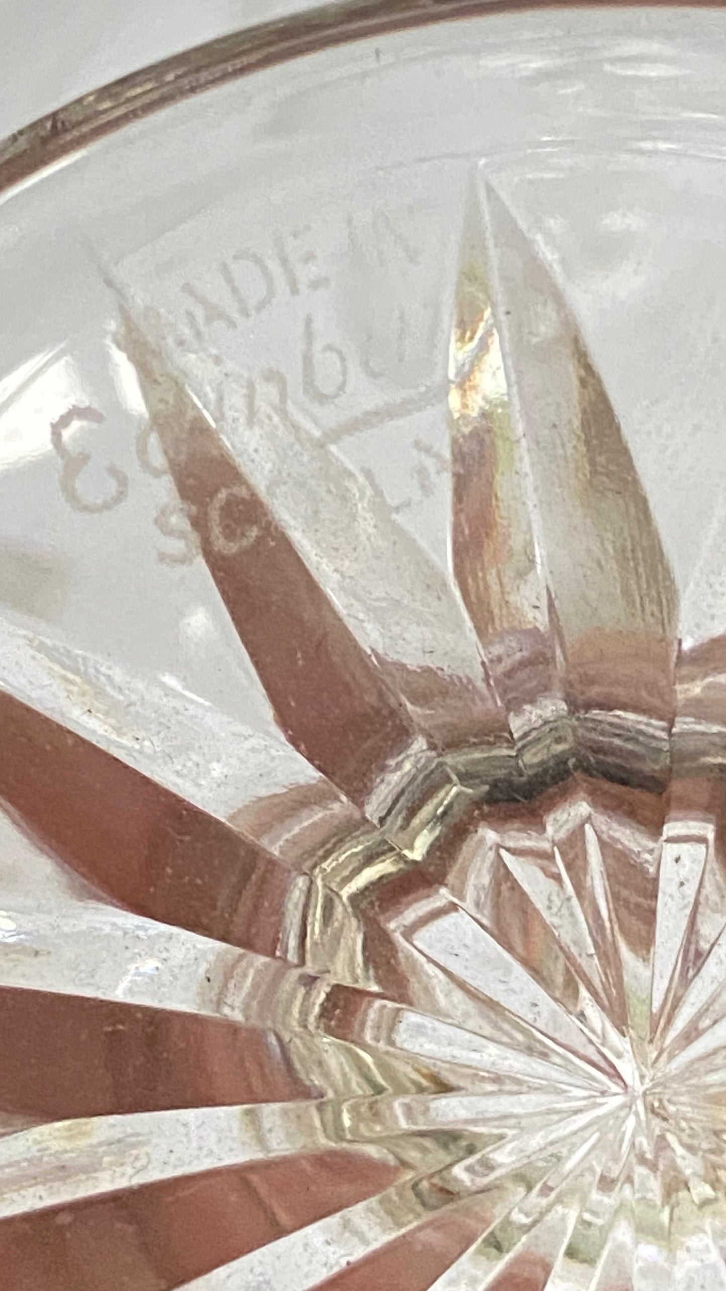 Authentic set of 3 Edinburgh Crystal Brandy Glass, Cut Crystal and Etched with a Grouse, Kestrel and Pheasant. Made in Scotland UK around 1960’s